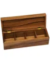 Lipper International Acacia Tea Box In Brown
