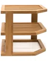 Lipper International Bamboo 3-tier Corner Shelf In Brown