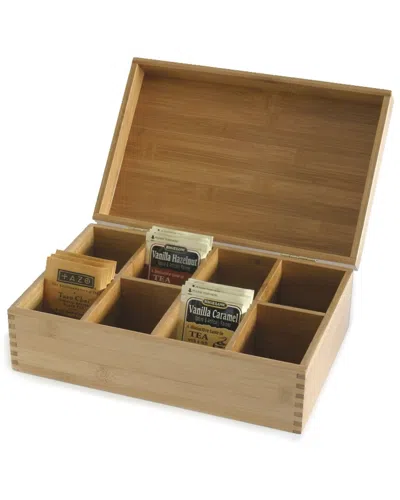 Lipper International Bamboo 8-section Tea Box In Brown