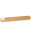 Lipper International Bamboo Bread Board With Ceramic Dip Bowl In Brown