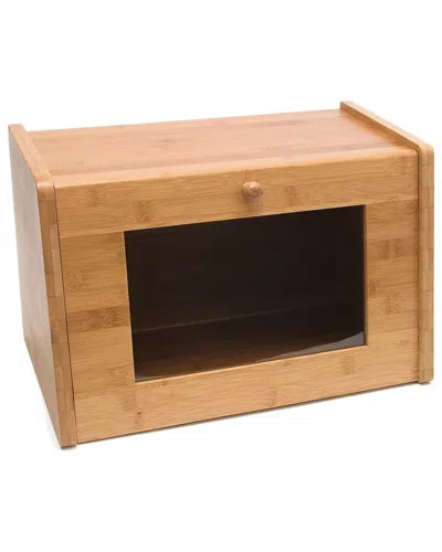 Lipper International Bamboo Bread Box With Acrylic Window In Brown