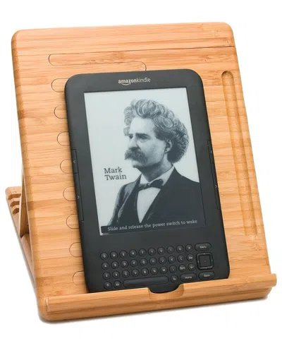 Lipper International Bamboo Expandable Ipad Stand In Brown
