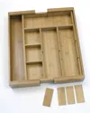 Lipper International Bamboo Expandable Organizer With Removable Dividers In Brown
