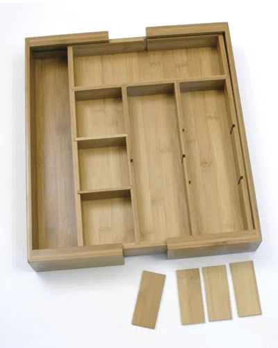 LIPPER LIPPER INTERNATIONAL BAMBOO EXPANDABLE ORGANIZER WITH REMOVABLE DIVIDERS