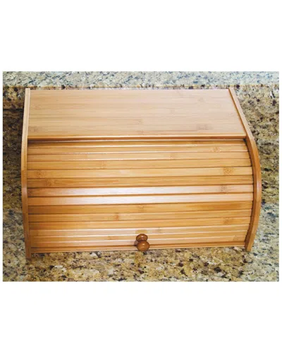 Lipper International Bamboo Rolltop Bread Box In Brown