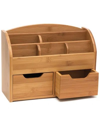 Lipper International Bamboo Space-saving Desk Organizer In Brown
