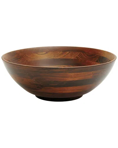 Lipper International Cherry Finish Large Footed Bowl In Brown