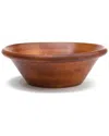 Lipper International Cherry Finish Round Rim Bowl In Brown
