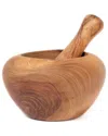 Lipper International Olive Wood Mortar & Pestle In Brown