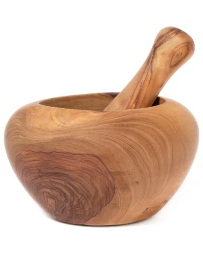 Lipper International Olive Wood Mortar & Pestle In Brown