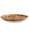 Lipper International Small Acacia Bowl With Lacquer Bottom In Brown