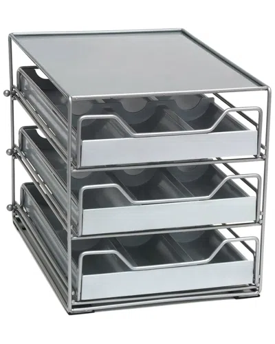 Lipper International Three-tier Tilt-down Spice Drawer In Grey