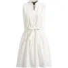 Lipsy Broderie Mini Shirtdress In White