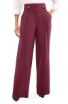 Lipsy Button Detail Wide Leg Pants In Gold