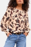 Lipsy Cow Print Top In Multi