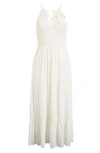 Lipsy Crochet Ruffle Hem Maxi Dress