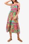 Lipsy Floral Print Tie Strap Maxi Dress
