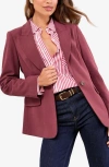 Lipsy Longline Tailored Blazer In Pink