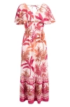 Lipsy Palm Print Maxi Dress