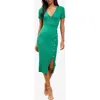 Lipsy Rib Body-con Midi Dress In Green