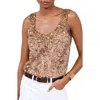 Lipsy Sequin Animal Print Top In Multi
