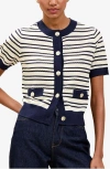 Lipsy Stripe Short Sleeve Cardigan