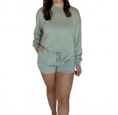 Liquid Energy Apparel Modal Lounge Shorts In Sage In Green