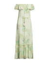 Liquorish Woman Long Dress Light Green Size 4 Viscose In Green