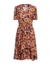 Liquorish Woman Midi Dress Light Brown Size 4 Polyester In Beige