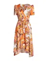 Liquorish Midi Dresses In Orange