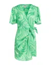 Liquorish Short Dresses In Green