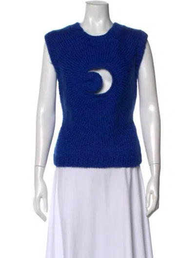 Pre-owned Lirika Matoshi Crew Neck Sweater In Blue