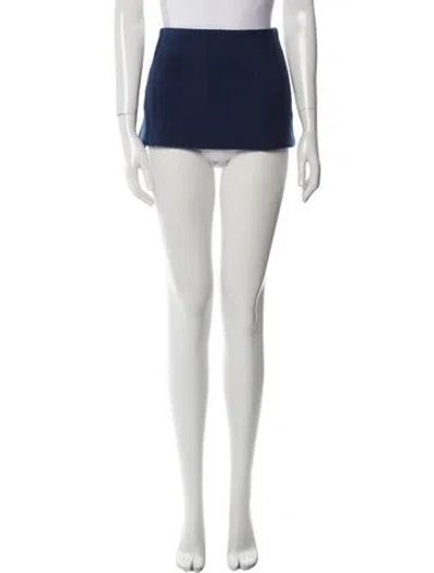Pre-owned Lirika Matoshi Mini Skirt In Blue