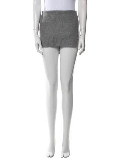 Pre-owned Lirika Matoshi Mini Skirt In Gray