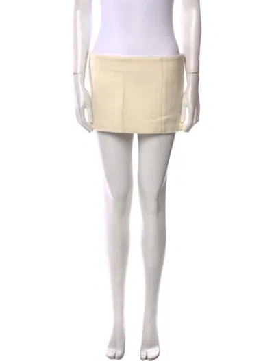 Pre-owned Lirika Matoshi Mini Skirt In Neutral