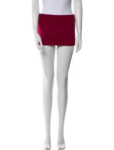 Pre-owned Lirika Matoshi Mini Skirt In Red