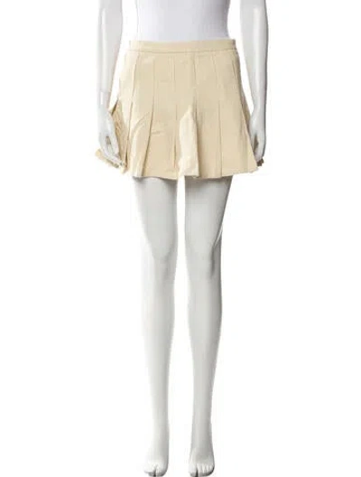 Pre-owned Lirika Matoshi Pleated Accents Mini Skirt W/ Tags In Neutral