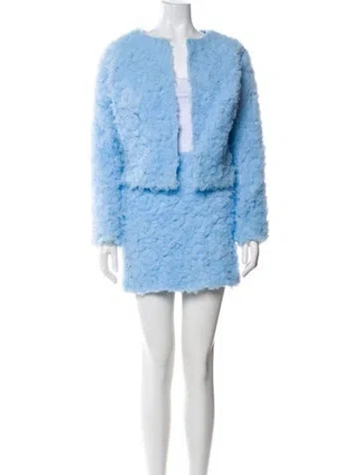 Pre-owned Lirika Matoshi Printed Skirt Set In Blue
