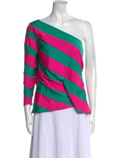 Pre-owned Lirika Matoshi Striped One-shoulder Top W/ Tags In Multi
