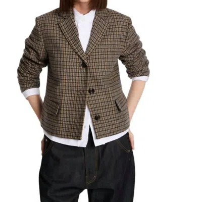 Lis Lareida Nikita Blazer Jacket In Plaid In Brown