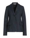 Lis Lareida Woman Blazer Midnight Blue Size 10 Cotton, Wool, Polyamide, Elastane In Blue
