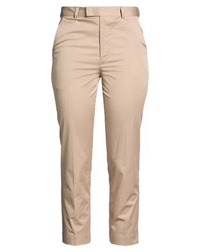 Lis Lareida Woman Pants Light Brown Size 10 Cotton, Elastane