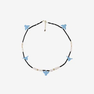 Lisa C Bird Pendant Necklace In Blue
