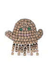 Lisa C Crystal-embellished Ghost Brooch In Multi