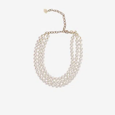 Lisa C Multi-strand Pearl Necklace In Orange