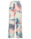 Lisa C Woman Pants Salmon Pink Size L Silk, Viscose In Pink