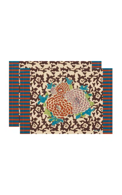 Lisa Corti - American Mat 35x48 Arabesque Corolla Natural-coffee X2 - Multi