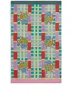 Lisa Corti Ankara Aqua Floral-print Beach Towel In Blue