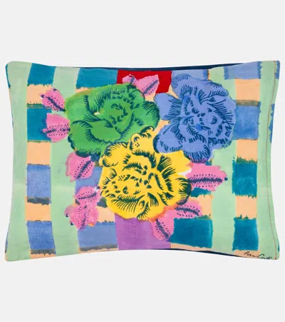 Lisa Corti Kissen Ankara Aqua Aus Baumwolle In Multicolor