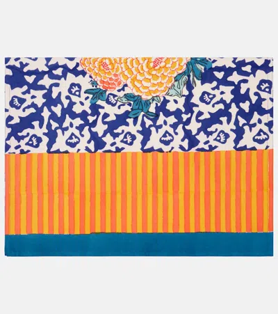 Lisa Corti Arabesque Corolla Cotton Table Runner In Multicoloured